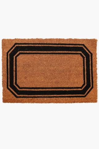 Coir Hexagon Border Door Mat Small, 40x60cm