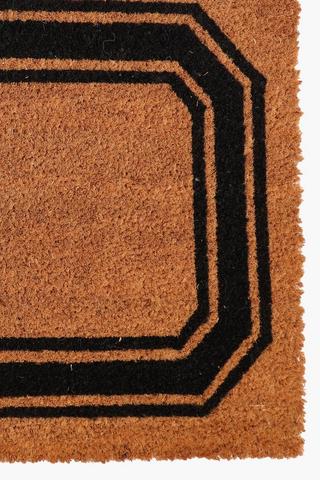 Coir Hexagon Border Door Mat Small, 40x60cm