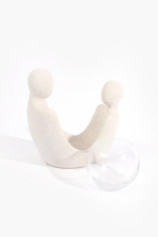 Embrace Ceramic Candle Holder, 20x21cm