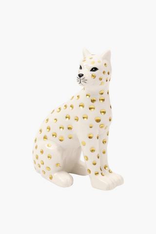 Spotted Leopard Statue, 13x18cm