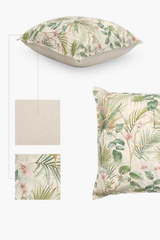 Premium Printed Lyle Leaf Feather Scatter Cushion, 60x60cm