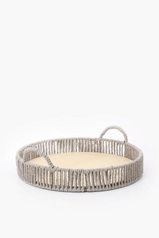 Woven Round Serving Tray