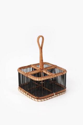 Bamboo And Rattan Caddy