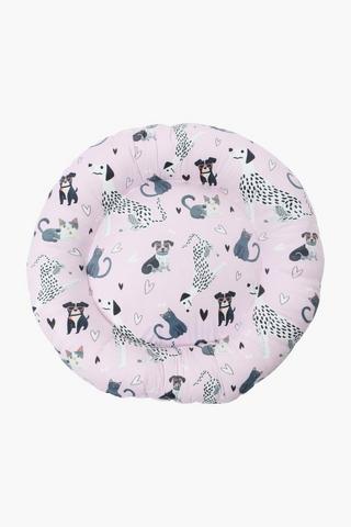Printed Donut Pet Bed Large