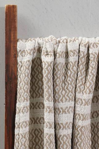 Polycotton Jacquard Geometric Thow, 140x180cm