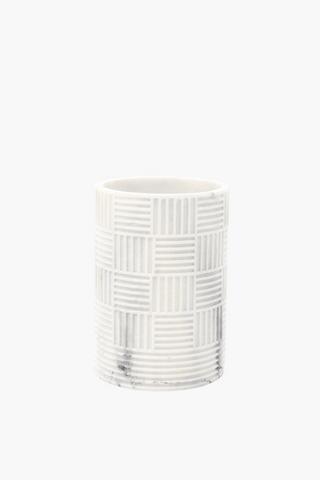 Polyresin Textured Marble Bath Tumbler
