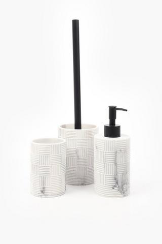 Polyresin Textured Marble Bath Tumbler