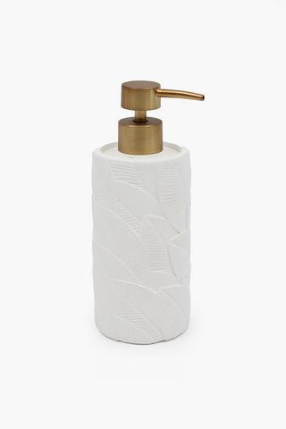 Resin Embossed Leaf Soap Dispenser