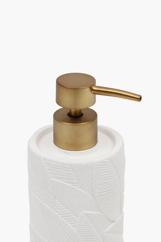 Resin Embossed Leaf Soap Dispenser