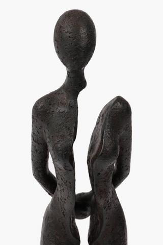 Abstract Wooden Lady Statue, 12x54cm