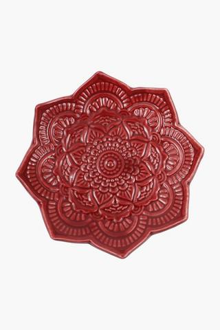Mandala Candle Plate, 7x12cm