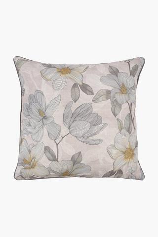 Premium Printed Cambridge Floral Feather Scatter Cushion, 60x60cm