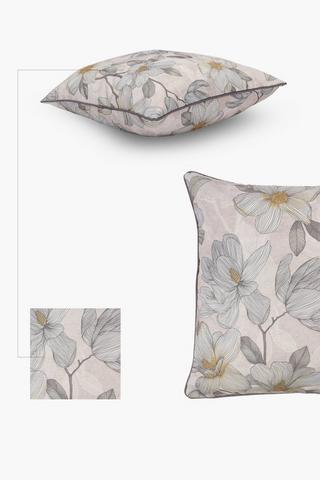 Premium Printed Cambridge Floral Feather Scatter Cushion, 60x60cm