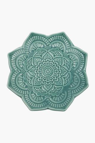 Mandala Candle Plate, 7x12cm