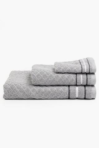 3 Pack Polycotton Diamond Towel Pack