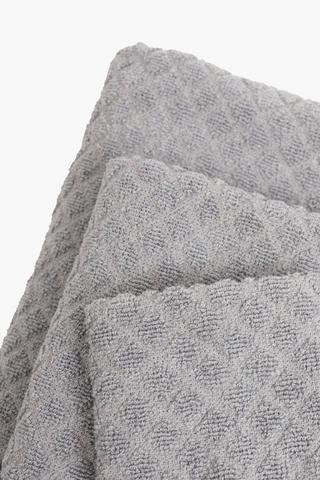 3 Pack Polycotton Diamond Towel Pack