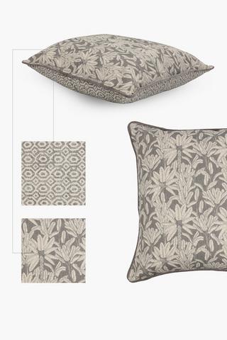 Premium U And G Printed Botanic Tropic Feather Scatter Cushion, 60x60cm