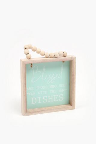 Kitchen Bless Hanging Sign, 18x13cm