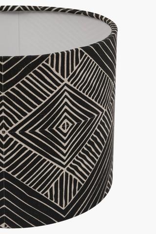 Printed Elko Drum Lampshade, 21x18cm