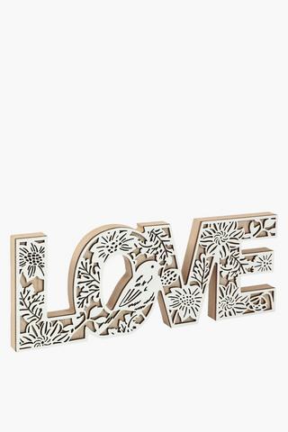 Laser Cut Love Sign, 10x25cm
