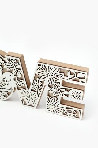 Laser Cut Love Sign, 10x25cm