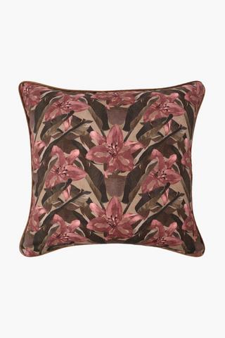 Printed Cosima U And G Feather Scatter Cushion, 60x60cm