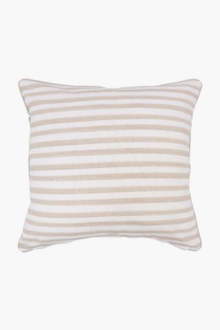 Premium Stripe Polycotton Feather Scatter Cushion, 60x60cm