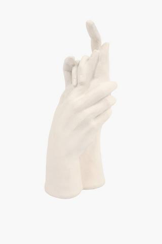 Intertwined Hands Sculpture, 10x28cm