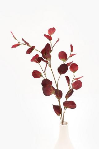 Gum Leaf Brugendy Single Stem, 88cm