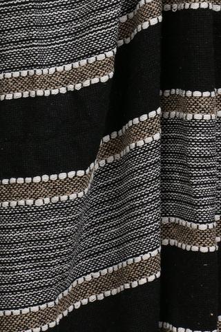 Polycotton Textured Tufted Stripe Throw, 125x150cm