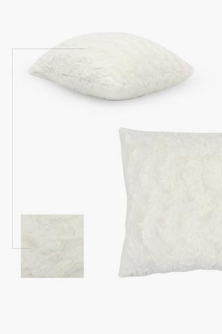 Faux Fur Brushed Scatter Cushion, 50x50cm