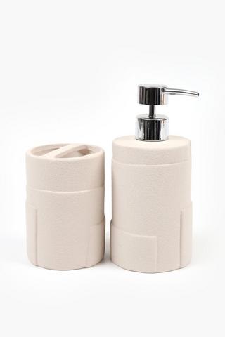 Cement Embossed Block Soap Dispenser
