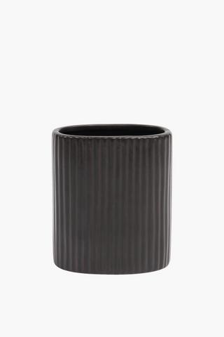 Ceramic Vertical Ribbed Bath Tumbler