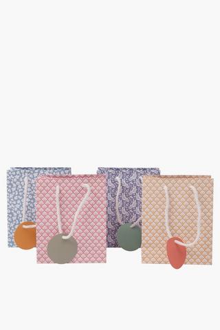 4 Pack Ditsy Gift Bag Set Small