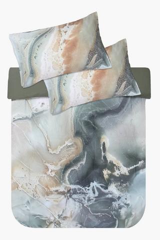 Soft Touch Placement Print Riverview Marble Duvet Cover Set