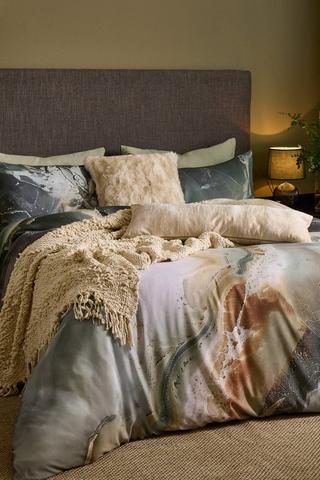 Soft Touch Placement Print Riverview Marble Duvet Cover Set