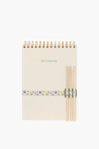Spiral Sketchbook With Pencils