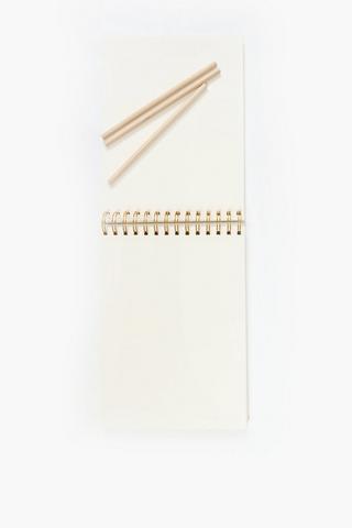Spiral Sketchbook With Pencils