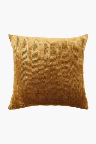 Premium Cut Velvet Rhea Feather Scatter Cushion, 60x60cm