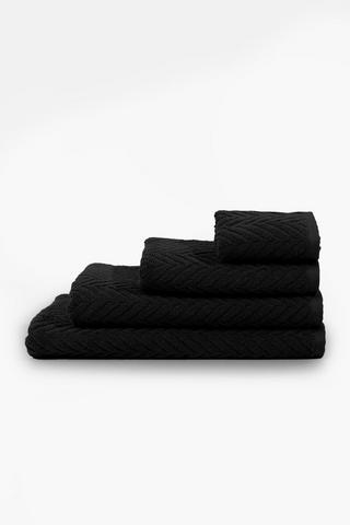 Cotton Jacquard Chevron Guest Towel, 30x50cm