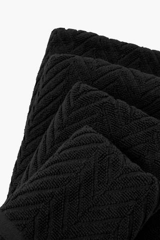 Cotton Jacquard Chevron Guest Towel, 30x50cm