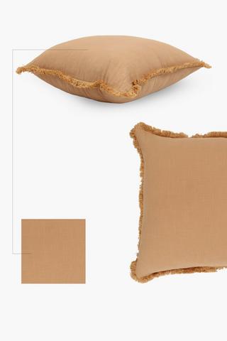 Extra Fringe Rustic Scatter Cushion Cover Only, 60x60cm
