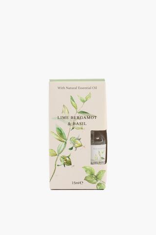 Lime Bergamot And Basil Fragrance Oil, 15ml