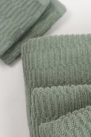 6 Pack Textured Cotton Towel Set