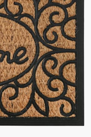 Coir And Rubber Welcome Door Mat, 40x60cm
