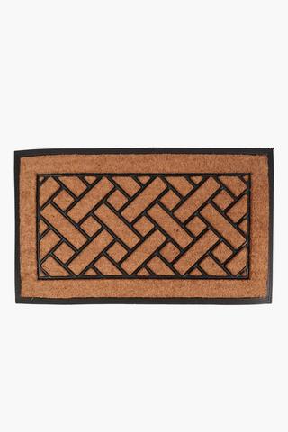 Coir Rubber Door Mat, 45x75cm