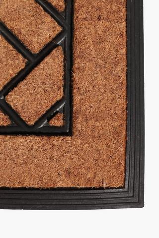 Coir Rubber Door Mat, 45x75cm
