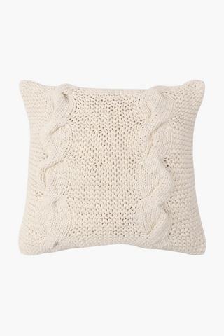 Premium Textured Knitted Vera Feather Scatter Cushion, 60x60cm