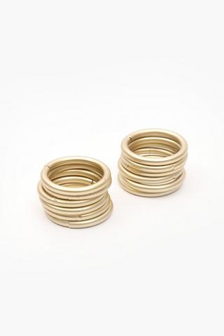 12 Pack Brushed Metal Rod Rings, 25mm