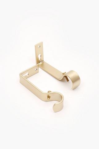 2 Pack Brushed Metal Brackets, 25mm
